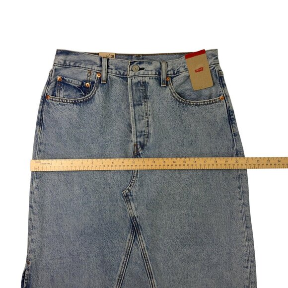 Levi’s Premium Iconic Long Denim Maxi Skirt  Blue Size 30 / 10 / Medium NWT - Picture 11 of 15